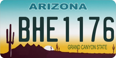 AZ license plate BHE1176
