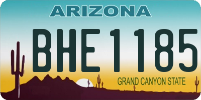 AZ license plate BHE1185
