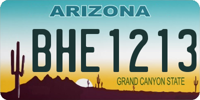 AZ license plate BHE1213