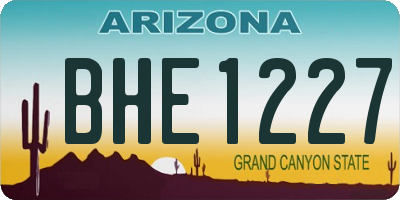 AZ license plate BHE1227