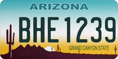AZ license plate BHE1239