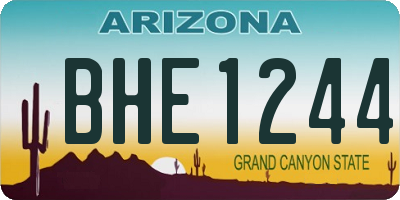 AZ license plate BHE1244