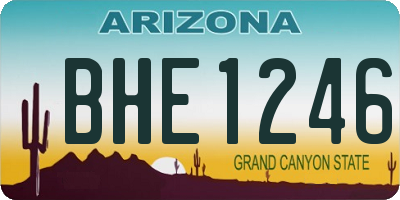 AZ license plate BHE1246