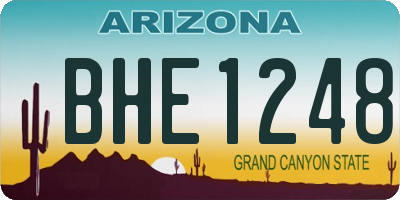 AZ license plate BHE1248