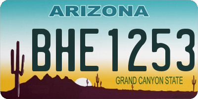 AZ license plate BHE1253