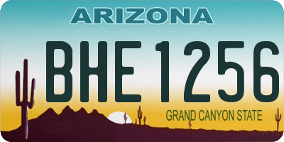 AZ license plate BHE1256