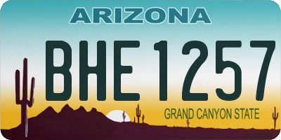 AZ license plate BHE1257