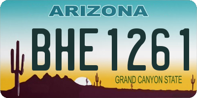 AZ license plate BHE1261
