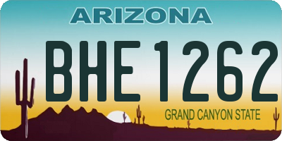 AZ license plate BHE1262