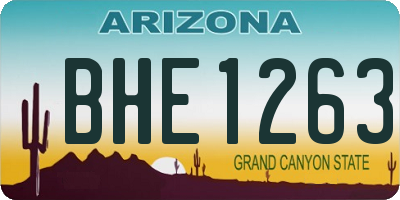 AZ license plate BHE1263