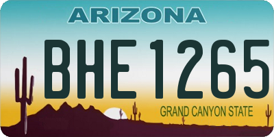 AZ license plate BHE1265