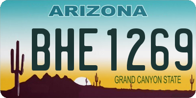 AZ license plate BHE1269