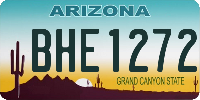 AZ license plate BHE1272