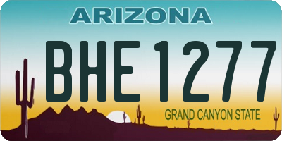 AZ license plate BHE1277