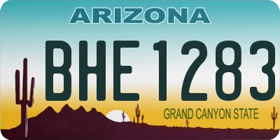 AZ license plate BHE1283
