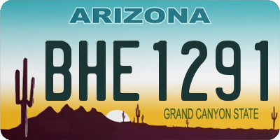 AZ license plate BHE1291