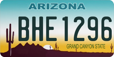 AZ license plate BHE1296