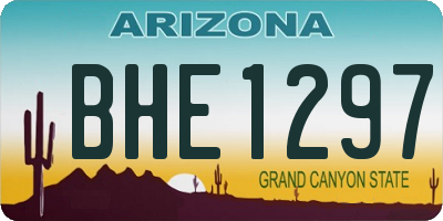 AZ license plate BHE1297