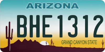AZ license plate BHE1312