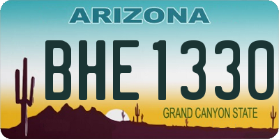 AZ license plate BHE1330