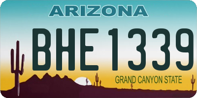 AZ license plate BHE1339