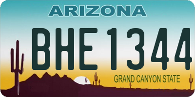 AZ license plate BHE1344