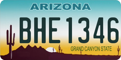 AZ license plate BHE1346