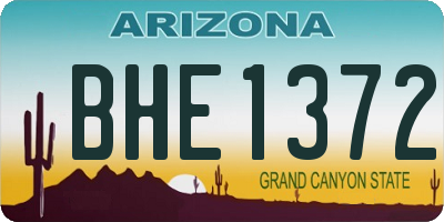 AZ license plate BHE1372