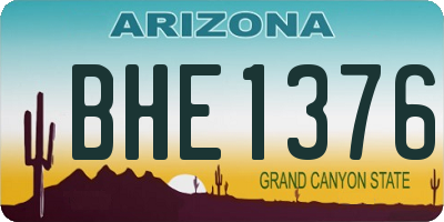 AZ license plate BHE1376