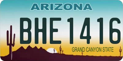 AZ license plate BHE1416