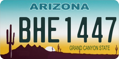 AZ license plate BHE1447