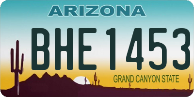 AZ license plate BHE1453