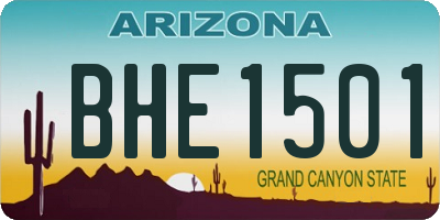 AZ license plate BHE1501