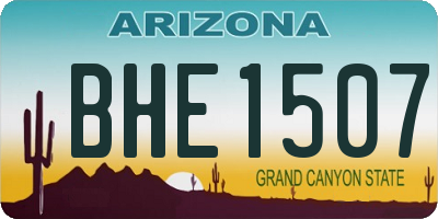 AZ license plate BHE1507