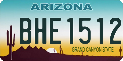 AZ license plate BHE1512