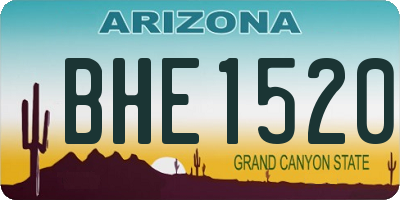 AZ license plate BHE1520