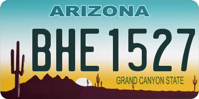 AZ license plate BHE1527