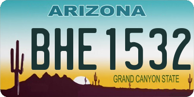 AZ license plate BHE1532