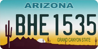 AZ license plate BHE1535