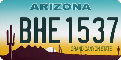 AZ license plate BHE1537