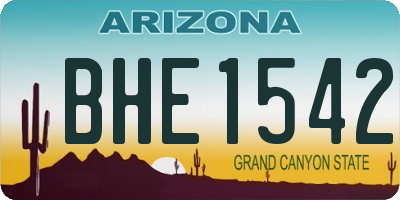 AZ license plate BHE1542