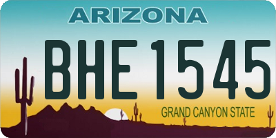 AZ license plate BHE1545