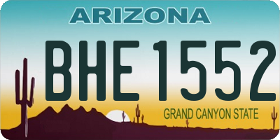 AZ license plate BHE1552