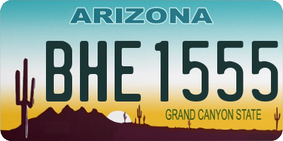 AZ license plate BHE1555