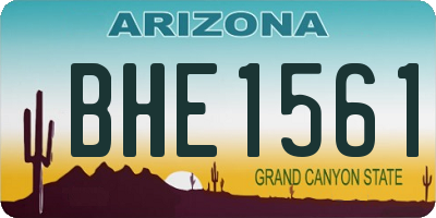 AZ license plate BHE1561
