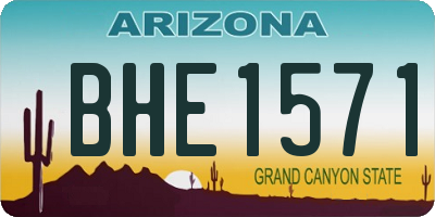 AZ license plate BHE1571