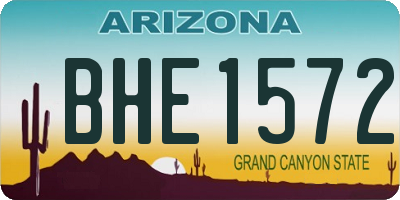 AZ license plate BHE1572