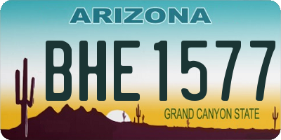 AZ license plate BHE1577