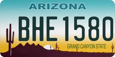 AZ license plate BHE1580