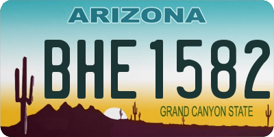 AZ license plate BHE1582